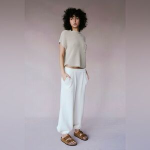 Free People Grey Wide-Leg Pants